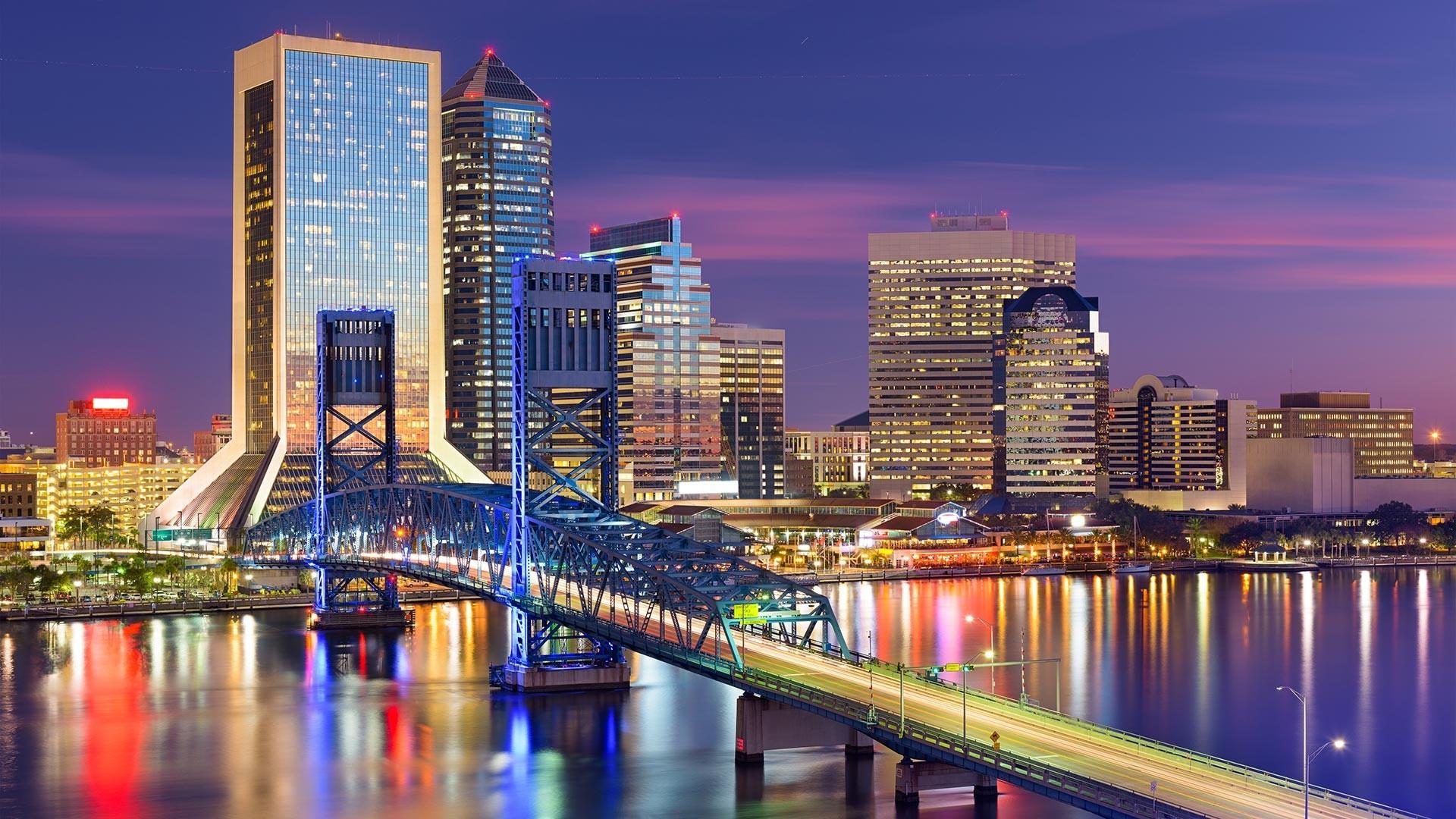 Jax市区天际线- Shutterstock免版税