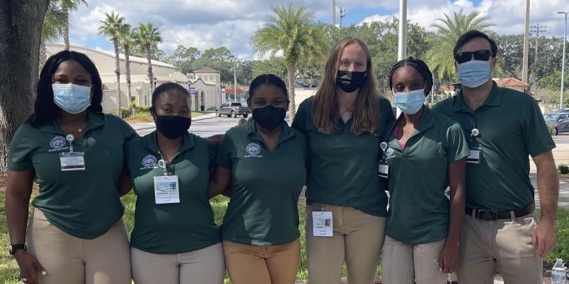 JU Nursing students helping at Bolles High School.